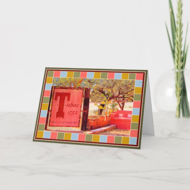 Tubac bringt Mosaik-Gruß-Karte in Verlegenheit Karte (Vorderseite)