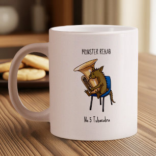 Tubacabra Tuba-Spieler Chupacabra Wortspiel-Kunstw Jumbo-Tasse