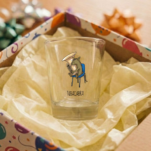 Tubacabra Tuba Spieler Chupacabra Wortspiel Kunstw Schnapsglas