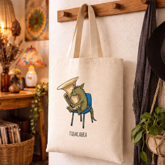 Tubacabra Tuba Spieler Chupacabra Wortspiel Kunstw Tragetasche