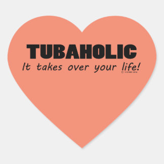 Tubaholic Life Heart Sticker