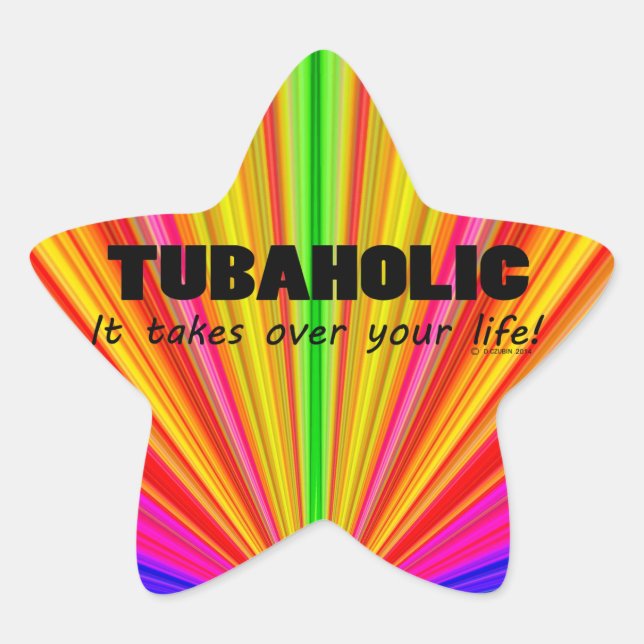 Tubaholic Life Star Sticker (Vorderseite)