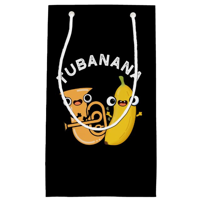 Tubanana Funny Tuba Banana Pun Dark BG Kleine Geschenktüte (Vorderseite)