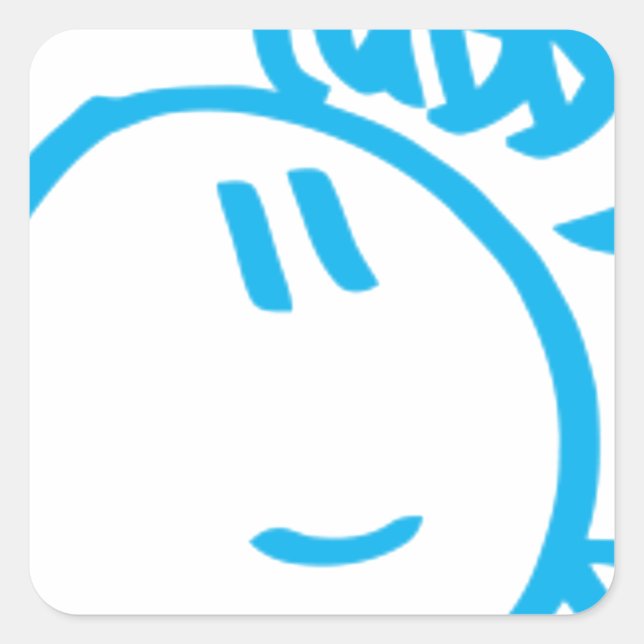 Tubby1 Quadratischer Aufkleber (Vorderseite)