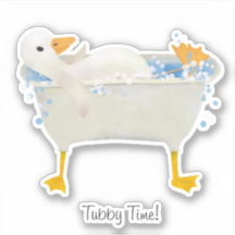 Tubby Time! Ente entspannt sich in einer webfüßige