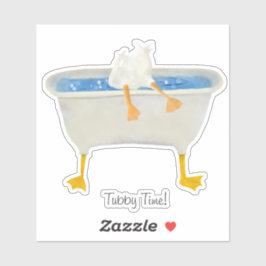 Tubby Time! Entenpopo hoch in einer webfüßigen Wan Aufkleber