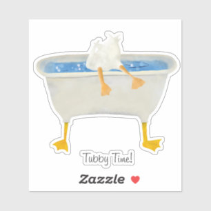 Tubby Time! Entenpopo hoch in einer webfüßigen Wan Aufkleber