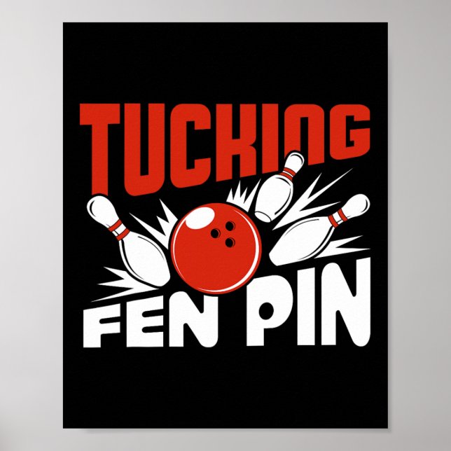Tube Fen Button Bowling Player Sport Bowler Funny Poster (Vorne)