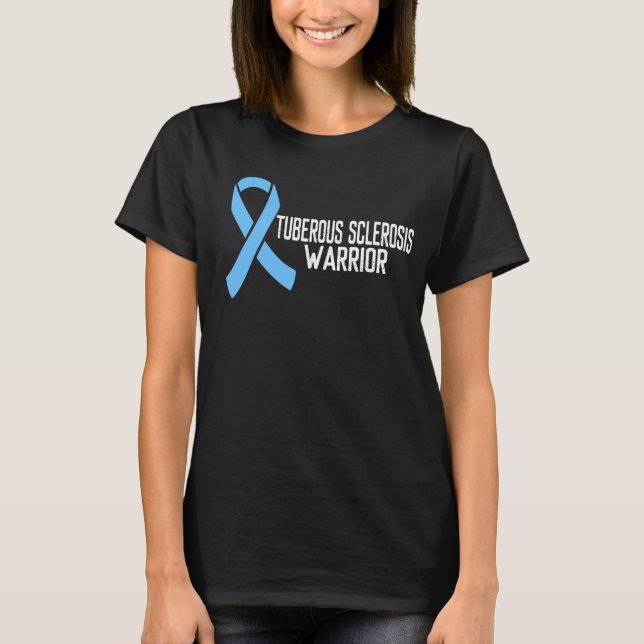 Tuberer Sklerose Awareness Blue Ribbon TSC T-Shirt (Vorderseite)