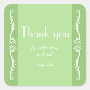 Tuberose Blätter Personalisierte Party Stickers