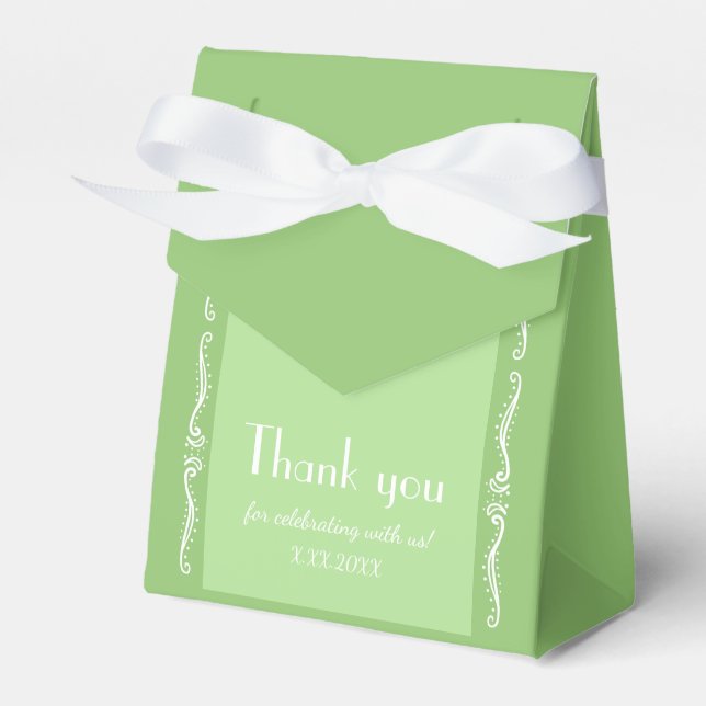 Tuberose Blätter Personalisiertes Gastgeschenk Box Geschenkschachtel (Vorderseite)