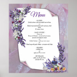 Tuberose & Lavender Blooms Poster