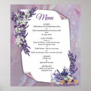 Tuberose & Lavender Blooms Poster