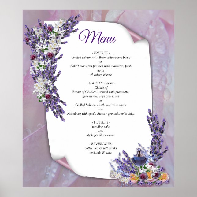 Tuberose & Lavender Blooms Poster (Vorne)