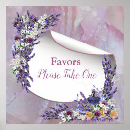 Tuberose & Lavender Blooms Poster