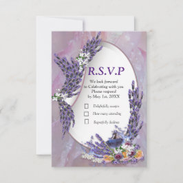 Tuberose & Lavender Blooms RSVP Karte