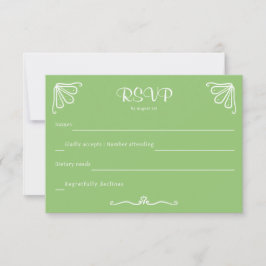 Tuberose Personalisiert Wedding RSVP Card