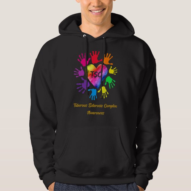 Tuberöse Sklerose Komplex Awareness Hands Hoodie (Vorderseite)