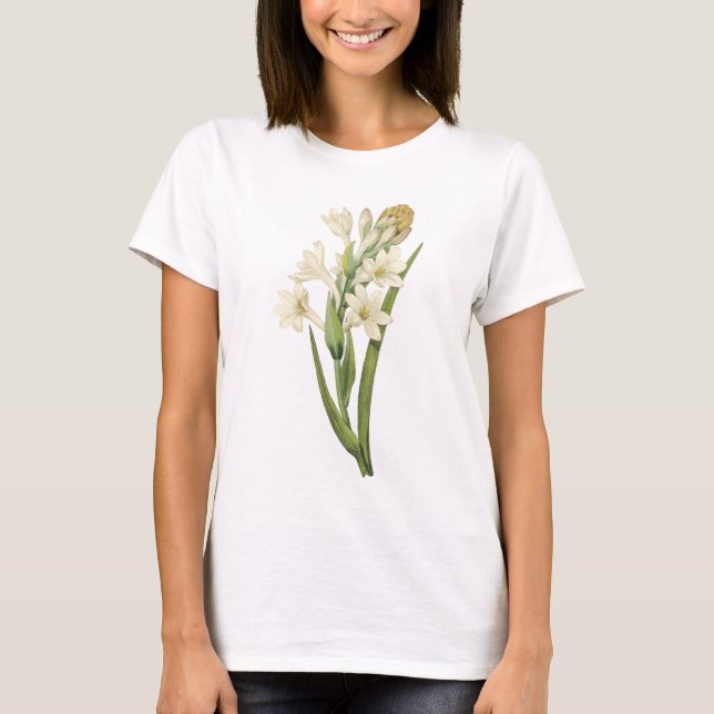 Tuberose (Tuberosa SP.) durch Redouté T-Shirt (Vorderseite)