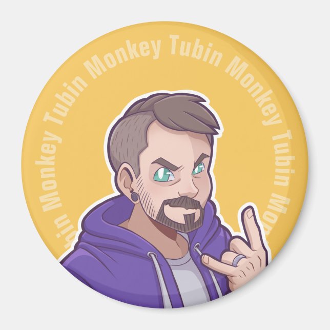 Tubin Monkey Hoodie Logo Magnet (Vorne)