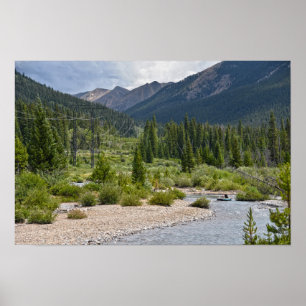 Tubing auf dem Snake River, Colorado Poster