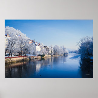 Tübingen, Deutschland nach Schneefall Poster