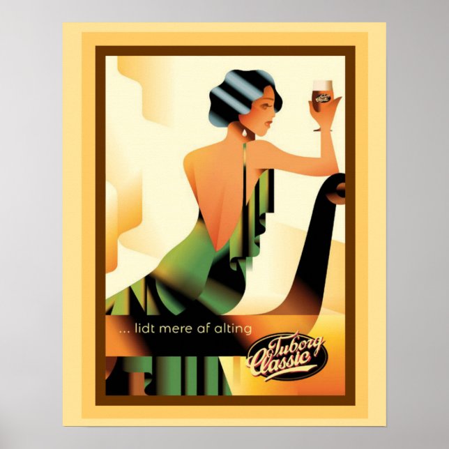 Tuborg Classic Werbeplakat 16 x 20 Poster