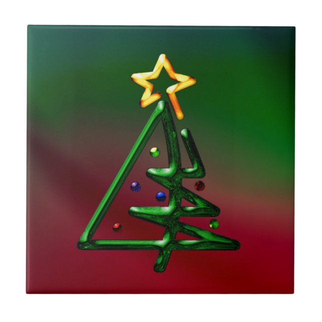 Tubular Chrome Christmas Tree Fliese (Vorderseite)