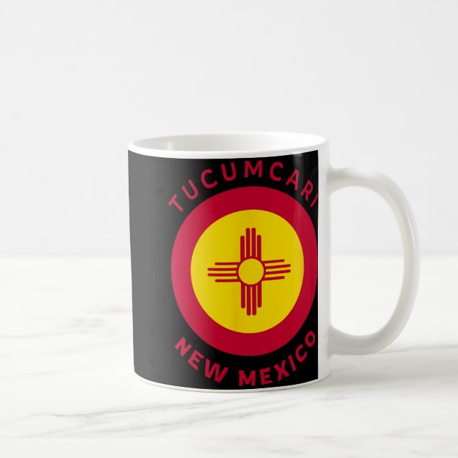Tucari New Mexico Nm Flag Zia Souvenir  Kaffeetasse (Rechts)
