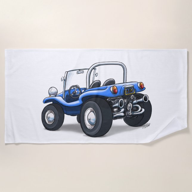 Tuch der Strand-Buggy (blaues offenes) Strandtuch (Vorderseite)