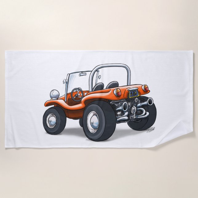 Tuch der Strand-Buggy (orange offenes) Strandtuch (Vorderseite)