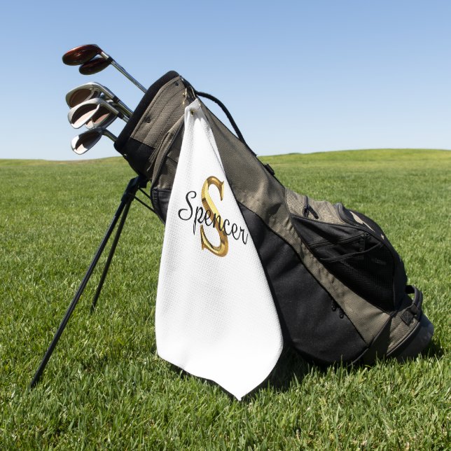 Tuch für Golf mit individuellem Monogramm | Person (Gras)
