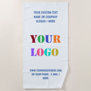 Tuch mit individuellem Firmenlogo-Text und Farben Strandtuch