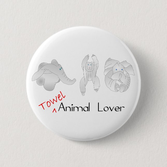 Tuch-Tier-Liebhaber Button (Vorderseite)