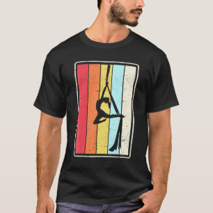 Tuchakrobatik Silhouette Tänzerin Luft-Yoga T-Shirt