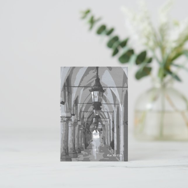 Tuchhalle Kraków, Polen Lesezeichen Mitteilungskarte (Stehend Vorderseite)