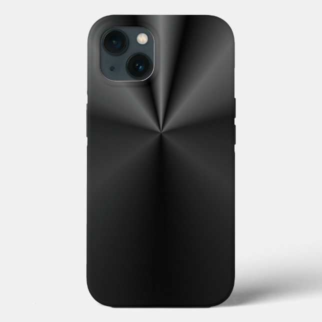 Tuck und Roll: Blalck-Brushed-Metall Case-Mate iPhone Hülle (Rückseite)