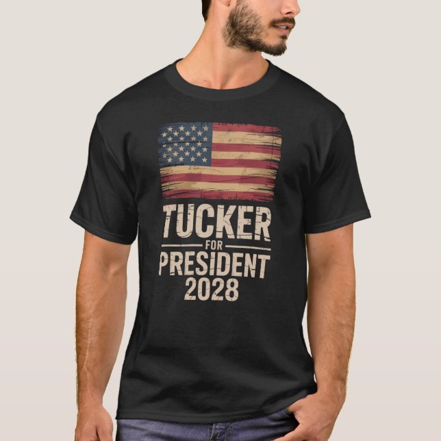 Tucker Carlson 2028 Political President T-Shirt (Vorderseite)