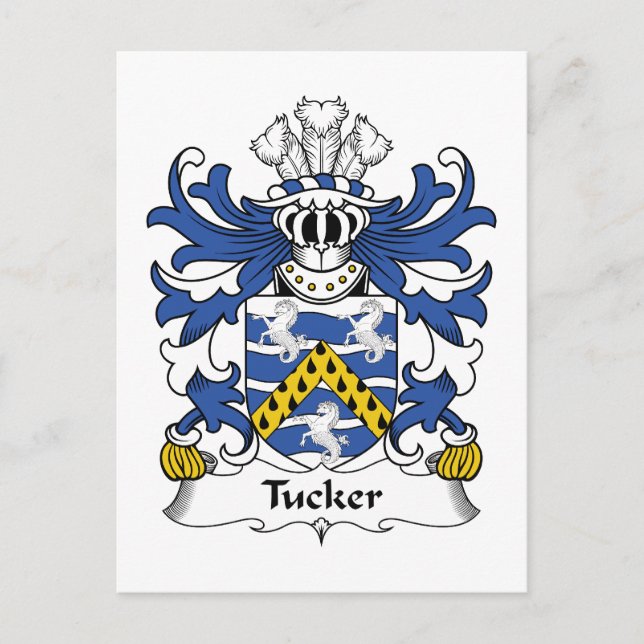 Tucker-Familienwappen Postkarte (Vorderseite)