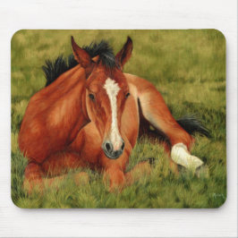 Tuckered heraus - stillstehendes Fohlen Mousepad