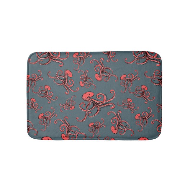 Tückisches Octopus-Muster Badematte (Vorderseite)