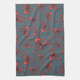 Tückisches Octopus-Muster Geschirrtuch