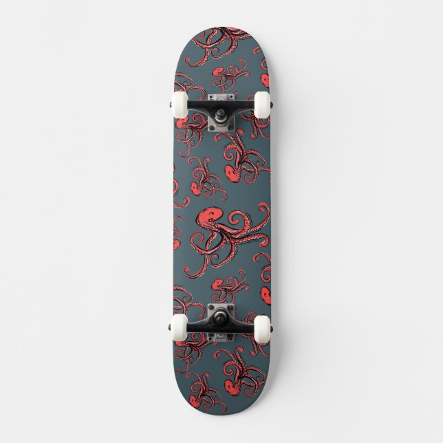 Tückisches Octopus-Muster Skateboard (Vorderseite)