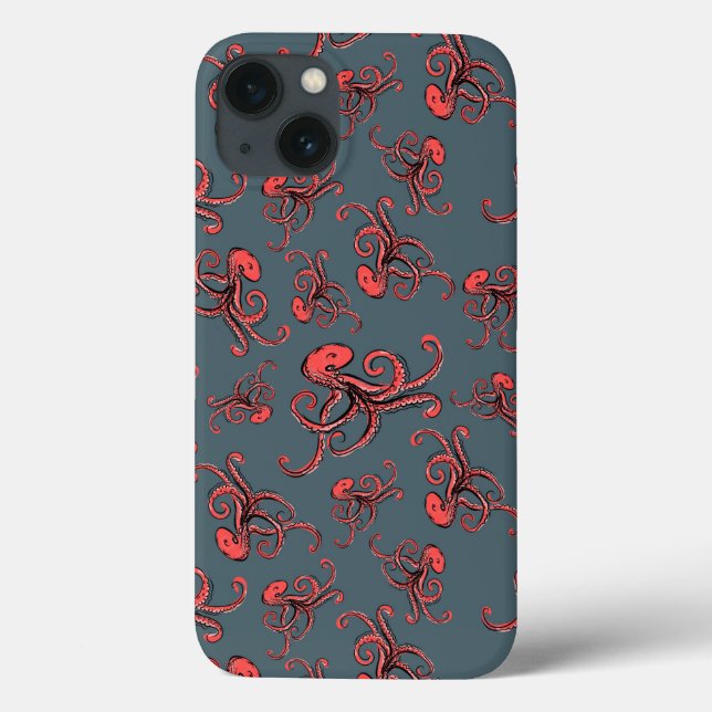 Tückisches Oktopus-Muster Case-Mate iPhone Hülle (Rückseite)
