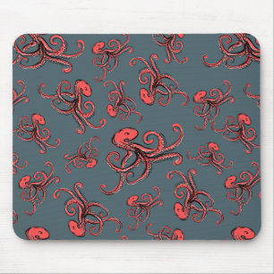 Tückisches Oktopus-Muster Mousepad