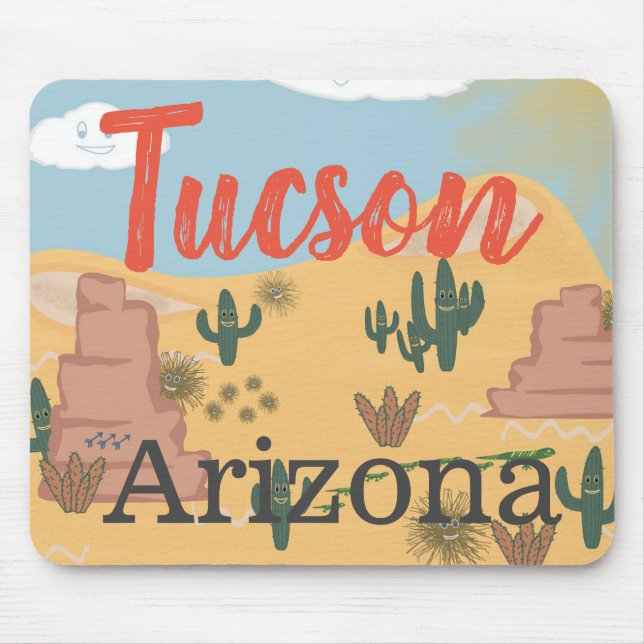 Tucson Arizona Cactus Mousepad (Vorne)