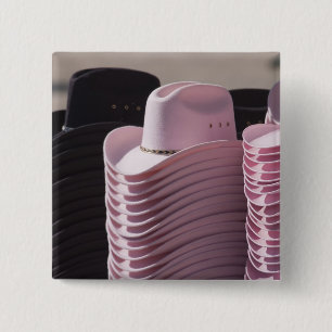 Tucson, Arizona. Cowboyhüte für Männer und Frauen Button