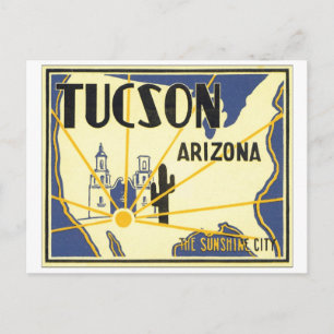 Tucson, Arizona Die sonnige Stadt Postkarte