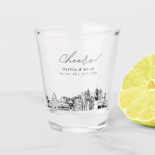Tucson Arizona Gastgeschenk Hochzeit Personalisier Schnapsglas