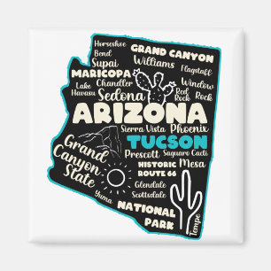 Tucson Arizona Karte Arizona Tourismus Tucson AZ Magnet